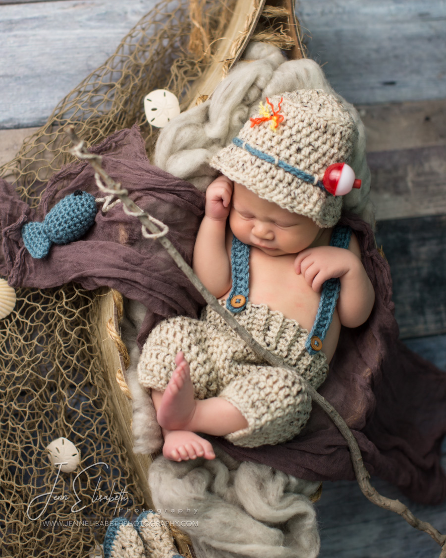 Jenn Elisabeth Photography  Newborn Fisherman - Jenn Elisabeth Photography